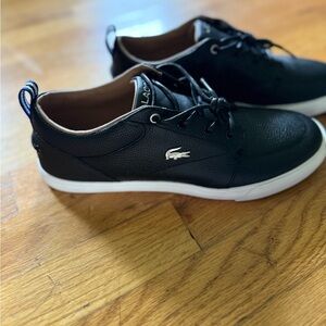 Lacoste Black and White Sneakers with Minimalist Design